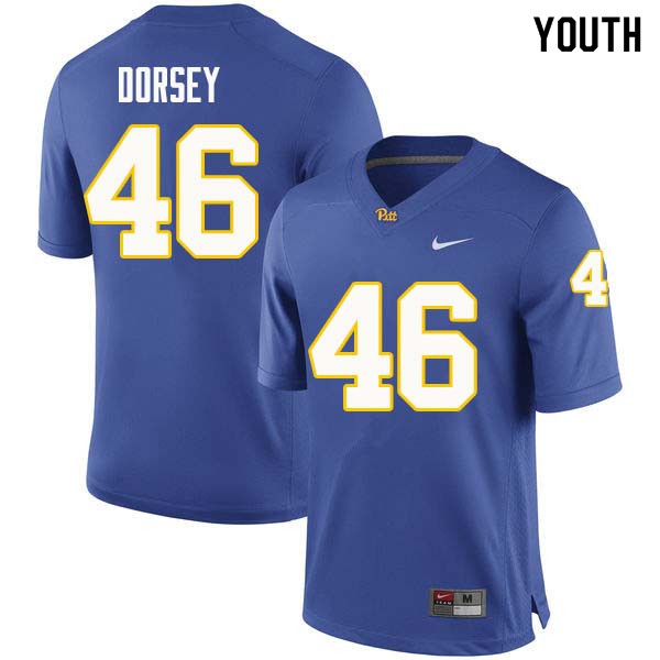 Youth #46 Rimoni Dorsey Pittsburgh Panthers College Football Jerseys Sale-Royal